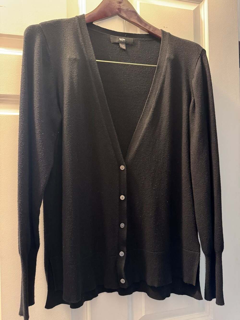 Mossimo Black Long Sleeve V-Neck Button-Up Cardigan Sweater XL